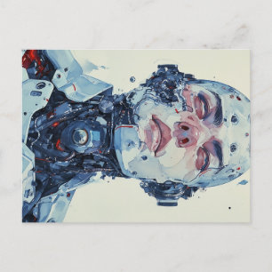 Cartes Pour Fêtes Annuelles Fusion de l'humanité et de la machine