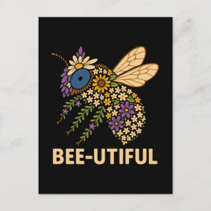 Cartes Pour Fêtes Annuelles Fusion florale abeille