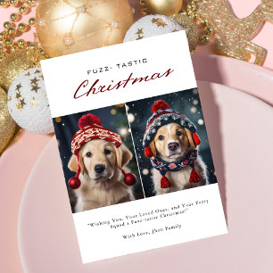 Cartes Pour Fêtes Annuelles Fuzz-Tastic   Christmas Pet Dog Photo Collage