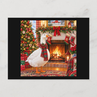 Cartes Pour Fêtes Annuelles Gabriel l'oie Noël brillant 