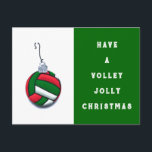 Cartes Pour Fêtes Annuelles gala de volley-ball<br><div class="desc">L'art ornemental du volley-ball et le message : Prenez un joyeux Noël de volley.</div>