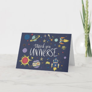 Cartes Pour Fêtes Annuelles Galaxie de l'univers du Merci