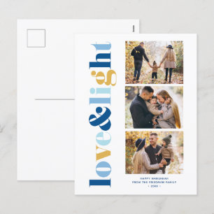 Cartes Pour Fêtes Annuelles Galerie "Amour et Lumière" de 3 Photos Hanoukka