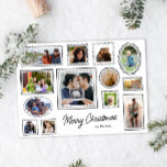 Cartes Pour Fêtes Annuelles Galerie noire et blanche Mur multi-photo<br><div class="desc">Quand vous avez une tonne de superbes photos à montrer, vous avez besoin d'une carte de vacances avec beaucoup de cadres de fenêtre pour les mettre dans. Ce design simple en noir et blanc présente treize (13) cadres, graphiques et astucieux pour vos photos. La typographie propre et moderne est facile...</div>