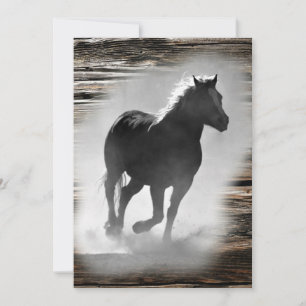 Cartes Pour Fêtes Annuelles Galloping de Wild Horse