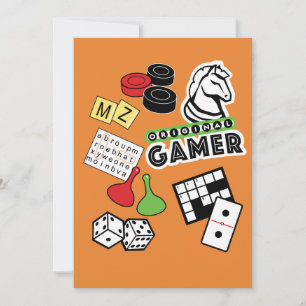 Cartes Pour Fêtes Annuelles Gamer d'origine