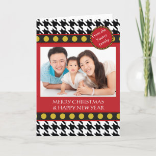 Cartes Pour Fêtes Annuelles Gamme de Noël Dogtooth, Houndstooth