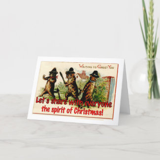 Cartes Pour Fêtes Annuelles gang de noël du chat