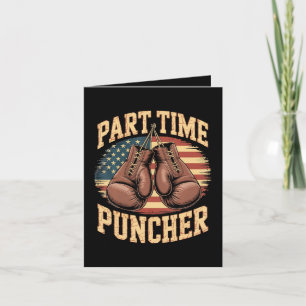 Cartes Pour Fêtes Annuelles Gants de boxe Part Time Puncher