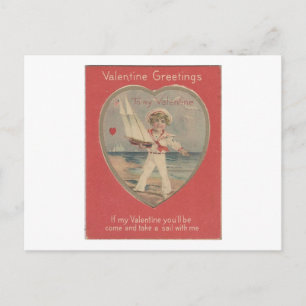 Cartes Pour Fêtes Annuelles Garçon de marin vintage Valentine