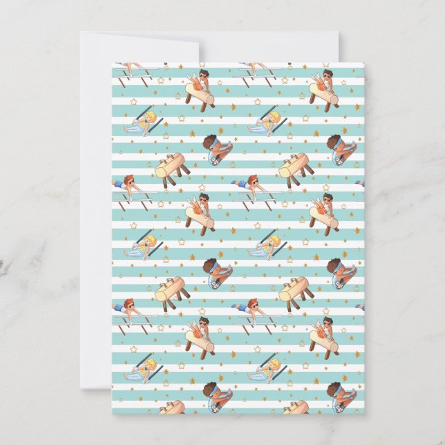 Cartes Pour Fêtes Annuelles Garçons Gymnastique Anneaux Parallel Bars Pommel H (Devant)