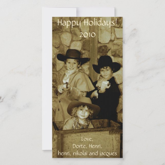 Cartes Pour Fêtes Annuelles Garçons robots (Devant)