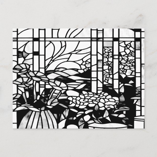 Cartes Pour Fêtes Annuelles Garden Stained Glass  (Devant)