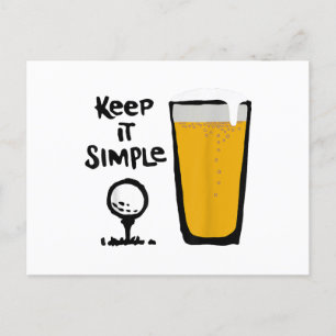 Cartes Pour Fêtes Annuelles Garder Il Simples Funny Golf Bière