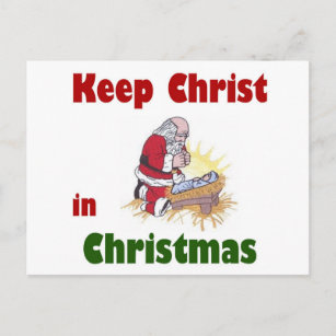 Cartes Pour Fêtes Annuelles Garder le Christ à Noël