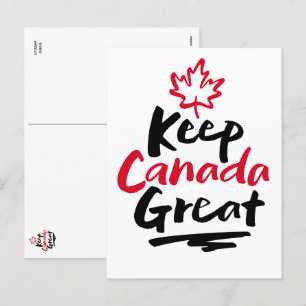 Cartes Pour Fêtes Annuelles Gardez le CANADA super ! La feuille d'érable canad