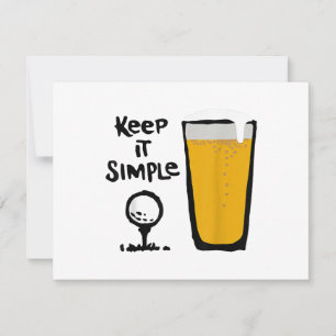 Cartes Pour Fêtes Annuelles Gardez-le Simples Funny Golf Bière
