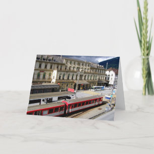 Cartes Pour Fêtes Annuelles Gare de Brigue Suisse