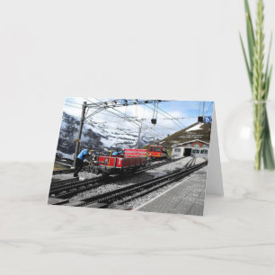 Cartes Pour Fêtes Annuelles Gare de Kleine Scheidegg en Suisse