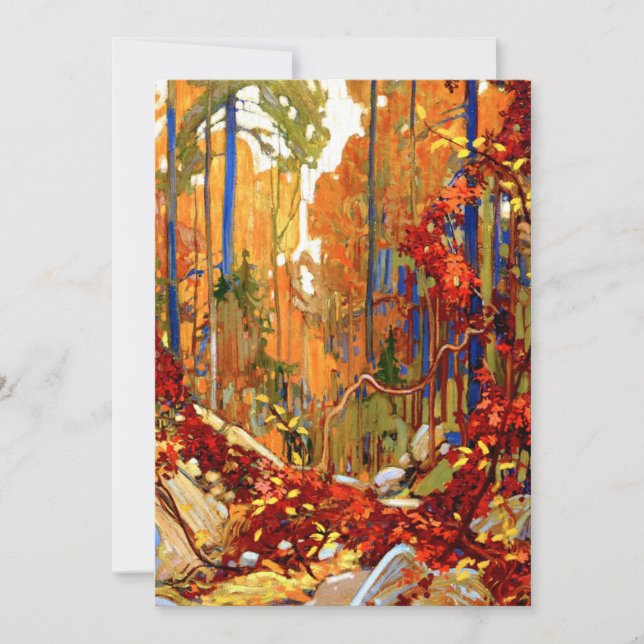 Cartes Pour Fêtes Annuelles Garland d'automne, art de Tom Thomson, (Devant)