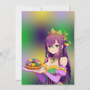 Cartes Pour Fêtes Annuelles Gâteau Anime Mardi Gras King