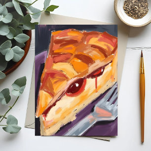 Cartes Pour Fêtes Annuelles Gâteau aux pommes de Thanksgiving aquarelle