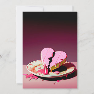 Cartes Pour Fêtes Annuelles gâteau cardiaque cassé