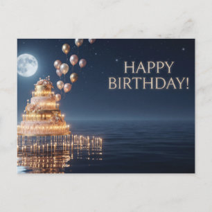 Cartes Pour Fêtes Annuelles Gâteau d'anniversaire à plusieurs étages avec ball