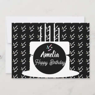 Cartes Pour Fêtes Annuelles Gâteau d'anniversaire Fête Paillettes Coloration
