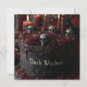 Cartes Pour Fêtes Annuelles Gâteau de célébration gothique noir orné