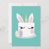 Gâteau de lapin de Pâques mignon Oeuf de licorne