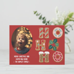 Cartes Pour Fêtes Annuelles Gâteau de Noël coloré au gingembre