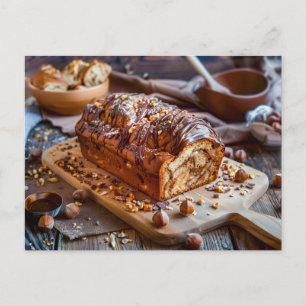 Cartes Pour Fêtes Annuelles Gâteau de sable avec cacao et crème de noisette