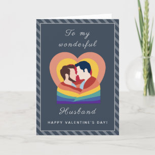 Cartes Pour Fêtes Annuelles Gay pride Couple LGBTQ Mari Saint Valentin