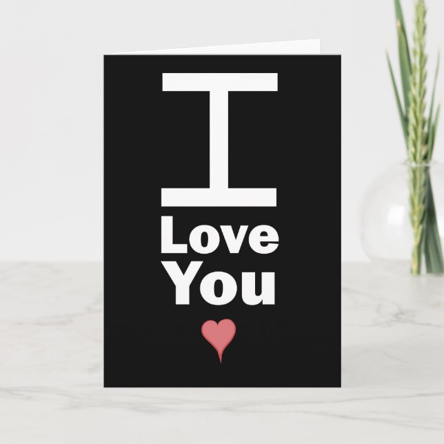 Cartes Pour Fêtes Annuelles Géant I Love You Greeting (Devant)