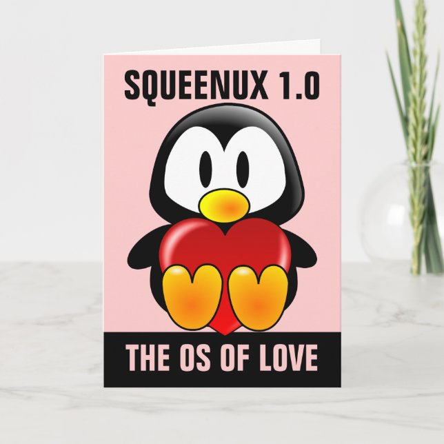 Cartes Pour Fêtes Annuelles Geek informatique Valentine : Système d'exploitati (Devant)