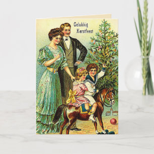Cartes Pour Fêtes Annuelles Gelukkig Kerstfeest - Noël vintage - Néerlandais