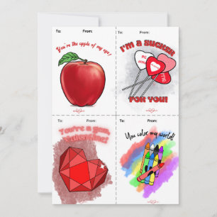 Cartes Pour Fêtes Annuelles Gem Cut & Share Kids Valentine's Day Cards