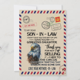 Cartes Pour Fêtes Annuelles Gendre   À mon cher gendre de la part de sa belle-