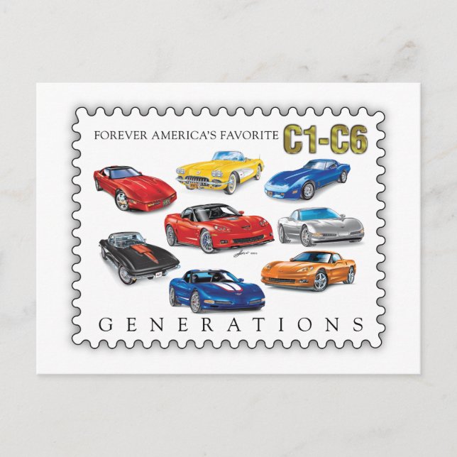 CARTES POUR FÊTES ANNUELLES GÉNÉRATIONS D'ART AUTOMOBILE (Devant)