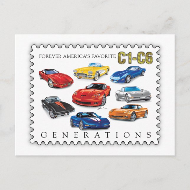 CARTES POUR FÊTES ANNUELLES GÉNÉRATIONS D'ART AUTOMOBILE (Devant)