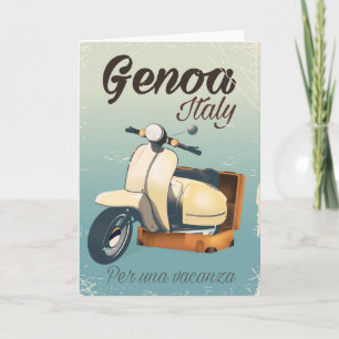 Cartes Pour Fêtes Annuelles Gênes Italie Pour des vacances affiche vintage
