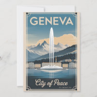 Genève Suisse Rétro Ciel Ville Paysage Voyage