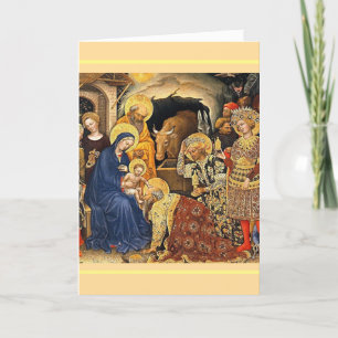 Cartes Pour Fêtes Annuelles Gentile da Fabriano Magi Adorant Jésus