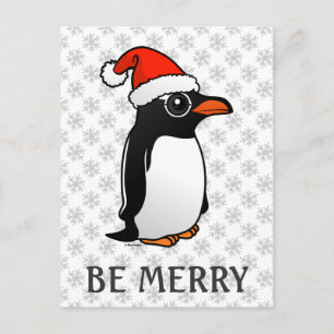 Cartes Pour Fêtes Annuelles Gentoo Penguin Père Noël