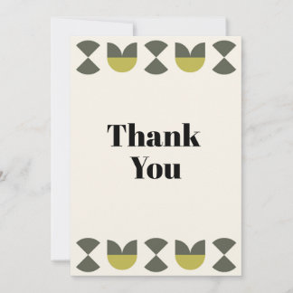 Cartes Pour Fêtes Annuelles Geometric Light peach Thank You Card