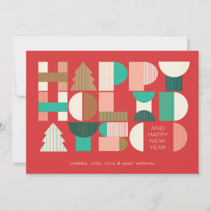 Cartes Pour Fêtes Annuelles Géométrique Holiday Cheval