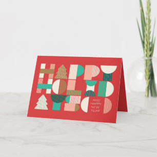 Cartes Pour Fêtes Annuelles Géométrique Holiday Cheval