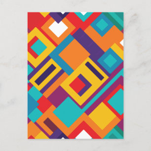 Cartes Pour Fêtes Annuelles Géométrique minimaliste colorée