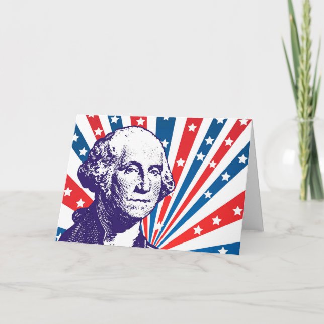 Cartes Pour Fêtes Annuelles George Washington (Devant)